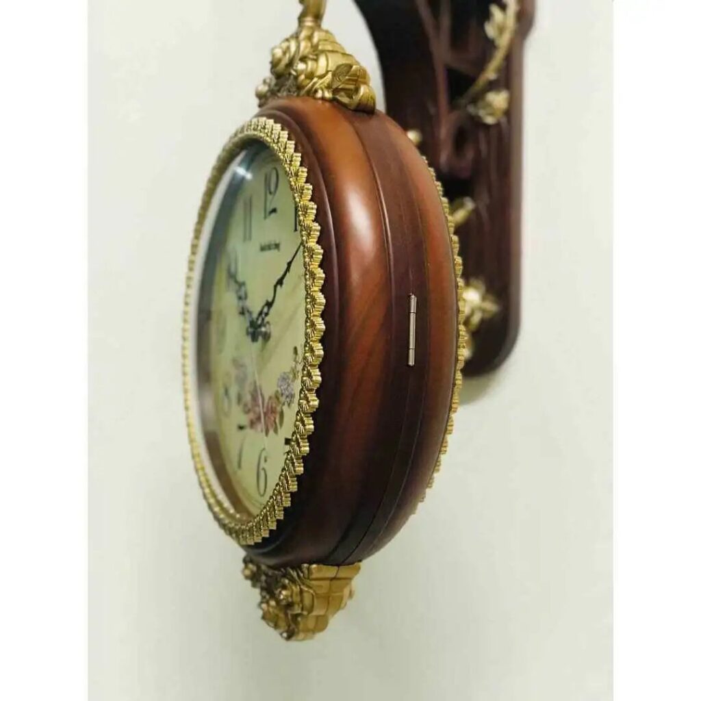 Haizhixing Double-Sided Antique Wall Clock with Hanging Stand (13-Inch Dial)