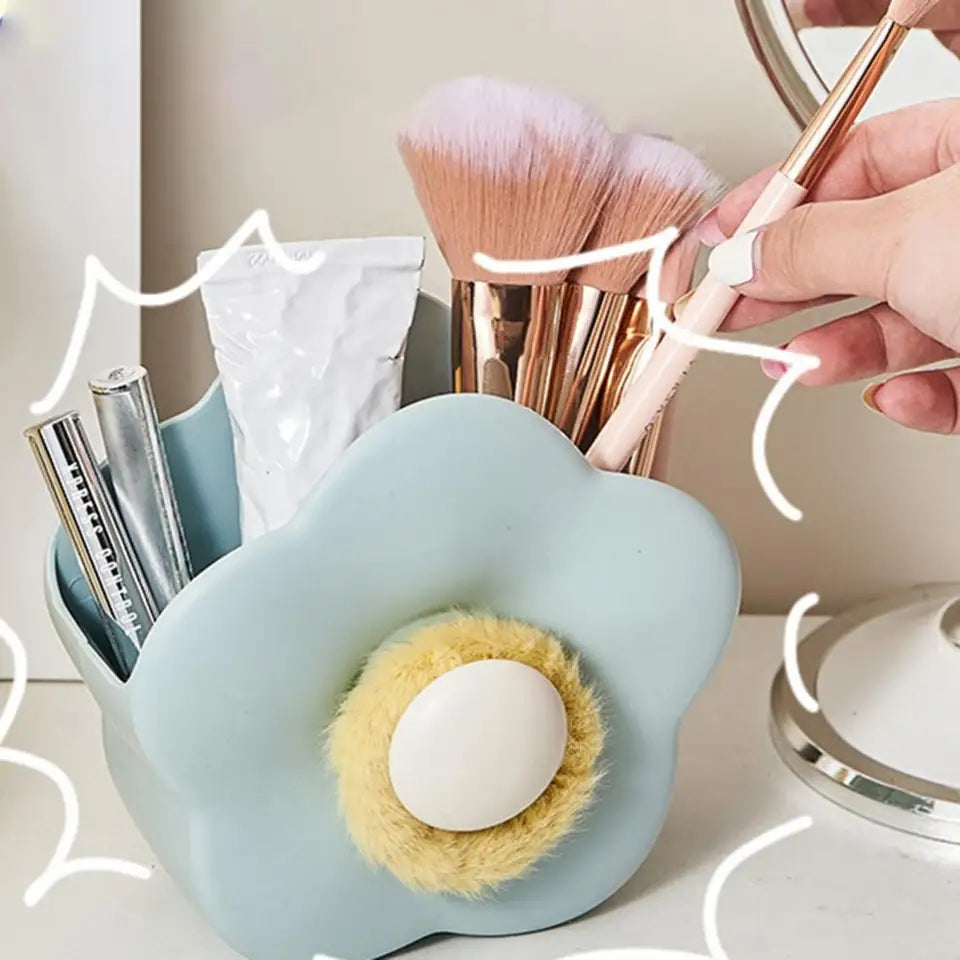 flower shaped wall mounted pen holder