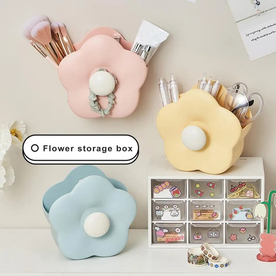 flower shaped wall mounted pen holder