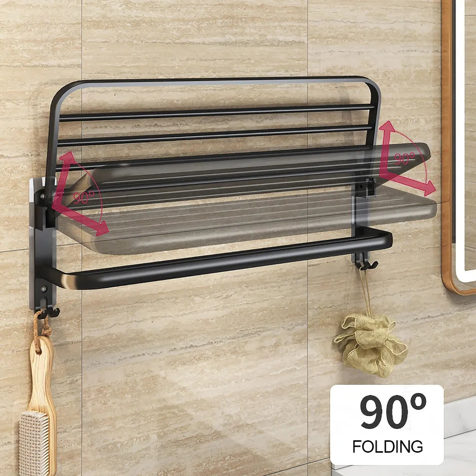No Drilling Moveable Towel Rack
