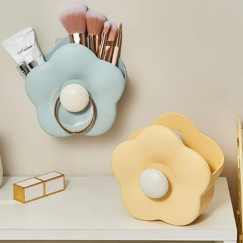 flower shaped wall mounted pen holder