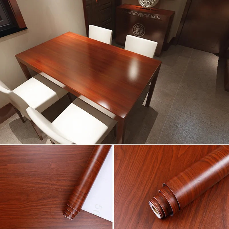 Self adhesive wooden look sticker