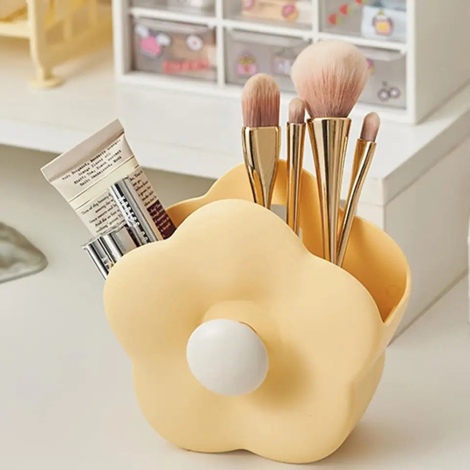 flower shaped wall mounted pen holder