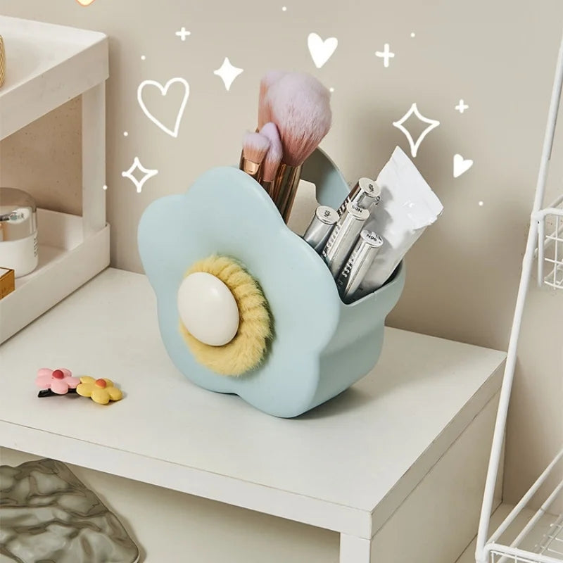 flower shaped wall mounted pen holder