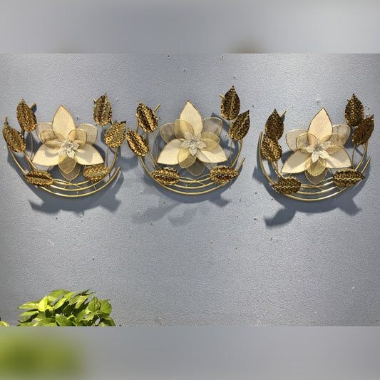 Stainless steel wall decoration motives - 3 piece wall decoration wall motive