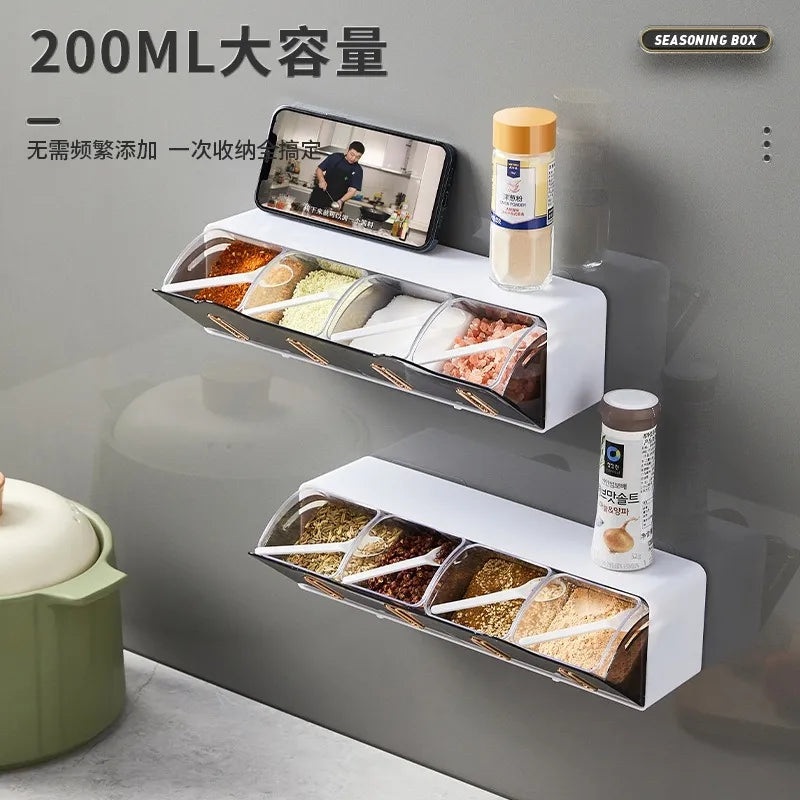 Wall Mounted Spice Seasoning Storage Holder