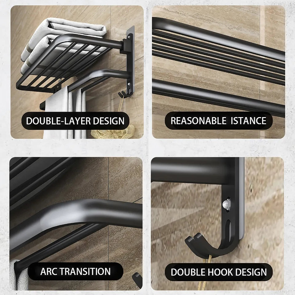 No Drilling Moveable Towel Rack