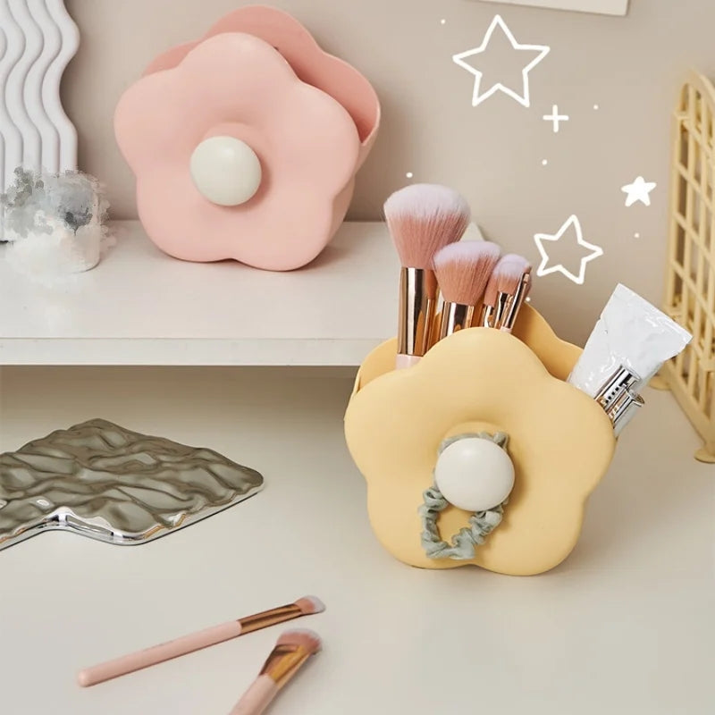 flower shaped wall mounted pen holder