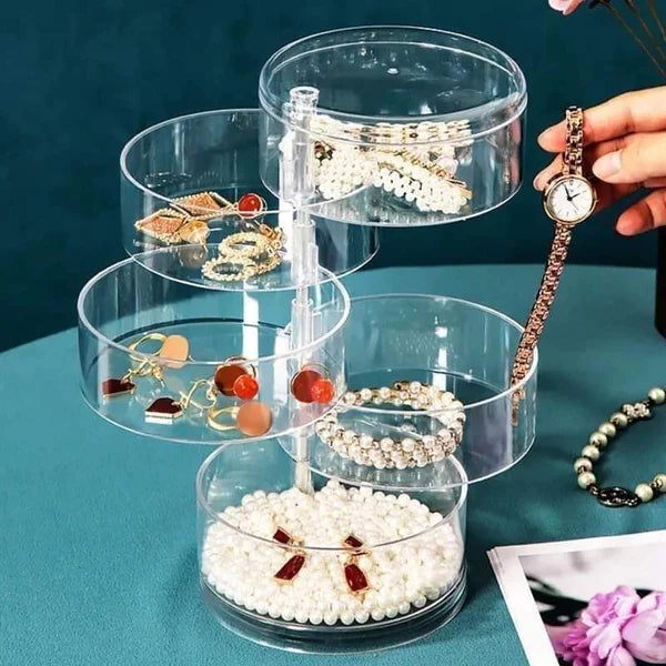 Multi Purpose layer jewellery organizer - Acrylic rotating organizer