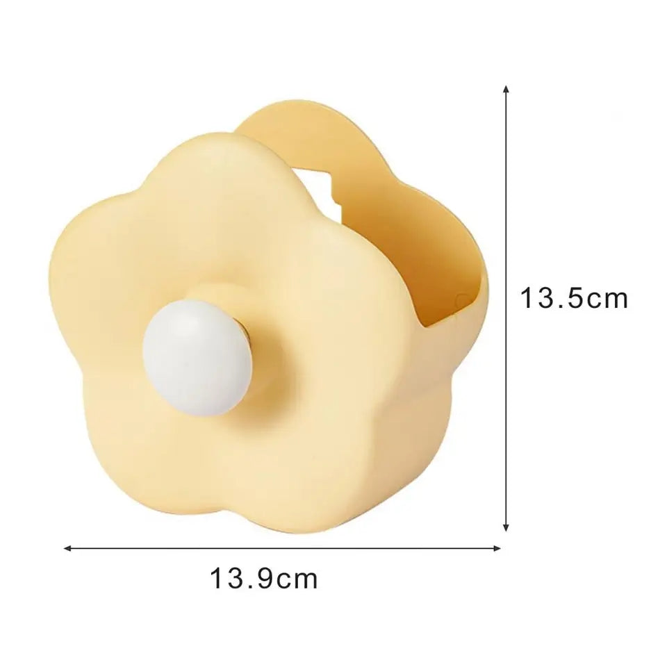 flower shaped wall mounted pen holder