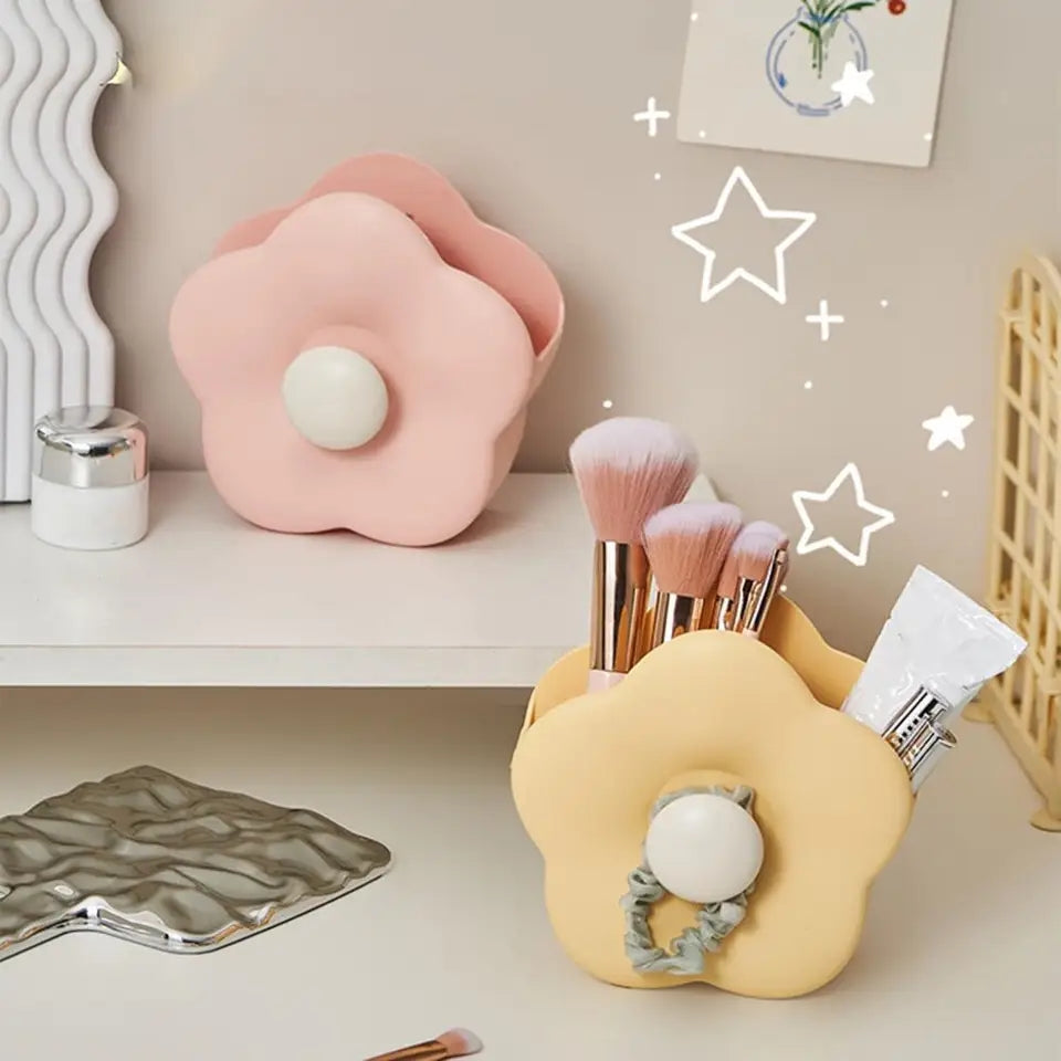 flower shaped wall mounted pen holder