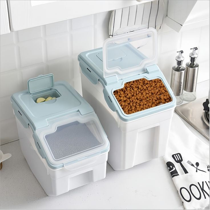 Kitchen storage organizer for rice and floor