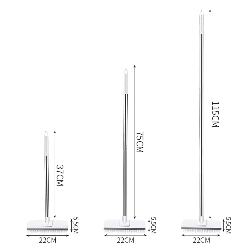 Floor cleaning brush with adjustable handle