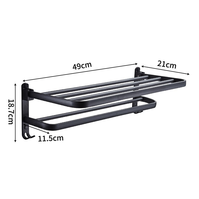 No Drilling Moveable Towel Rack