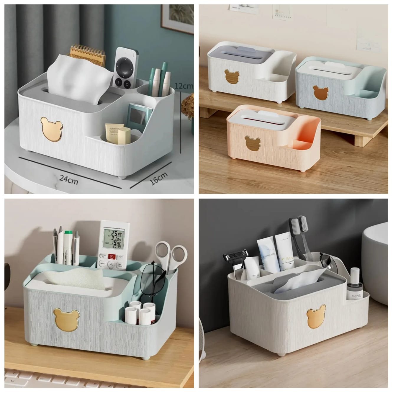 Bear Design Desktop Tissue Storage Box