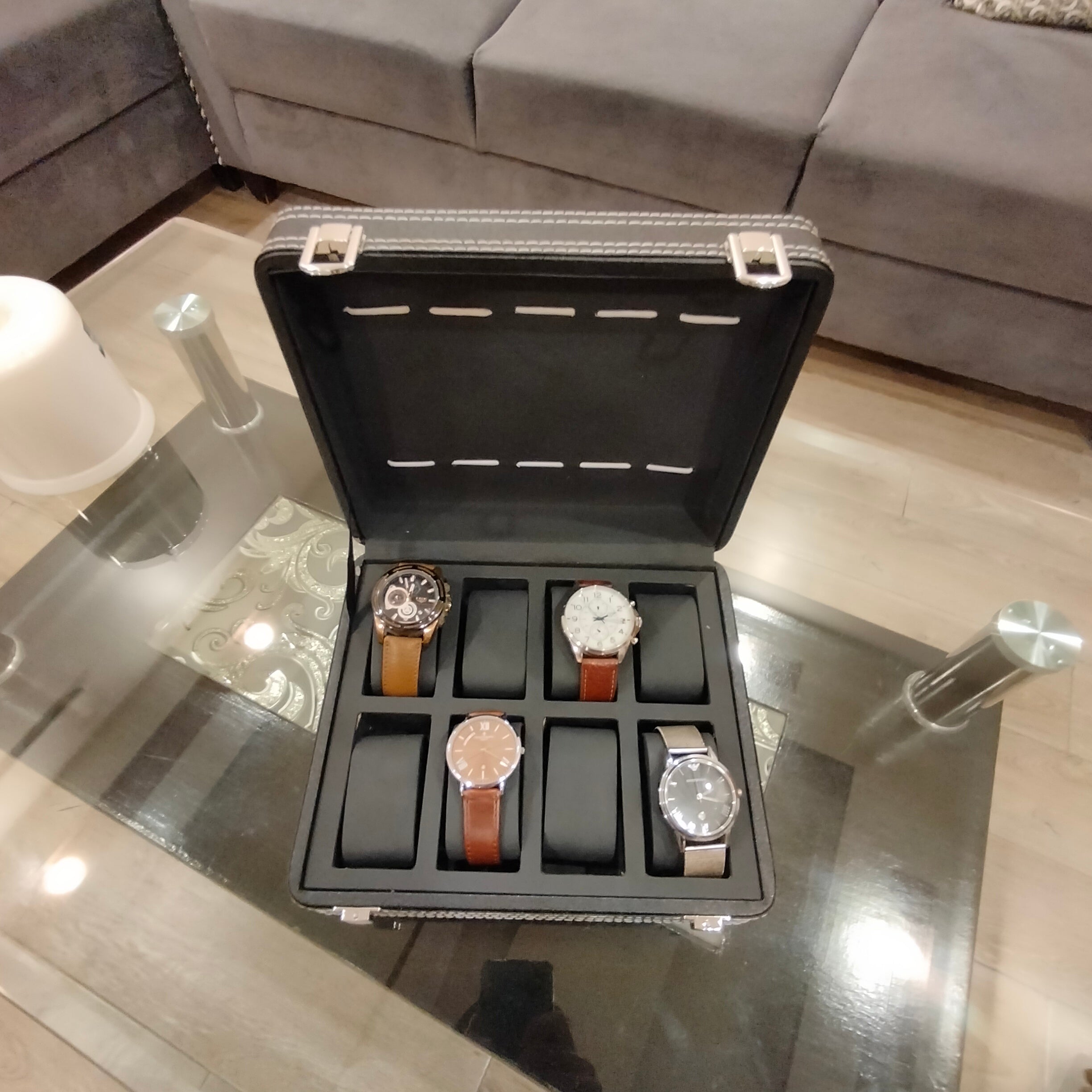 Premium Quality PU leather watch display box or watch organizer
