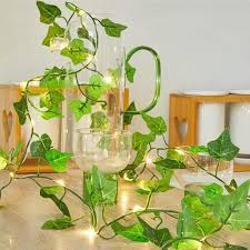 Led cherry flower string light - Led leaf bail light - Green leaf led bail decor light