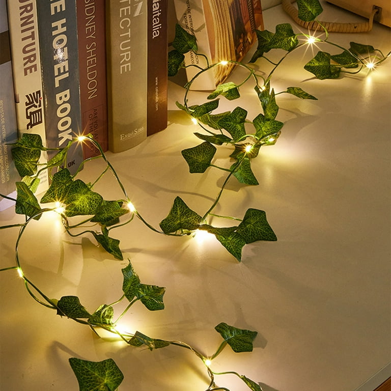Led cherry flower string light - Led leaf bail light - Green leaf led bail decor light
