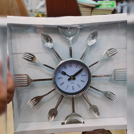 Spoon and fork wall clock