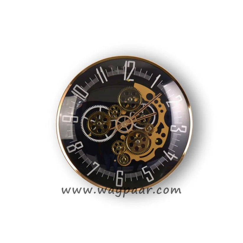Retro Gearing Wall Clock - Vintage Industrial Mechanical Style