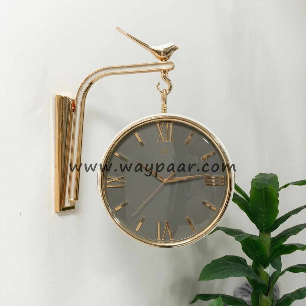 Premium Imported 10-Inch Dual-Sided Station Wall Clock
