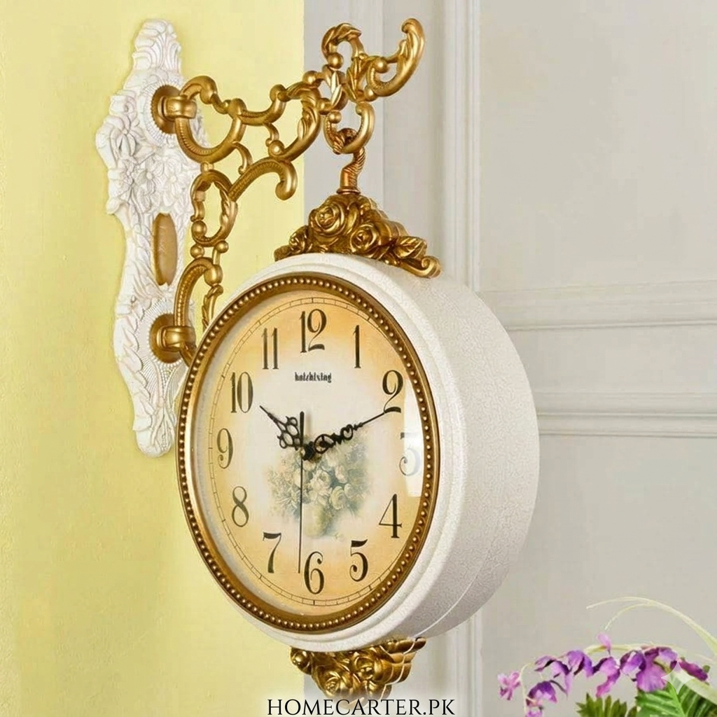 Hyzxing Grand: Dual-Sided Luxury Station Wall Clock
