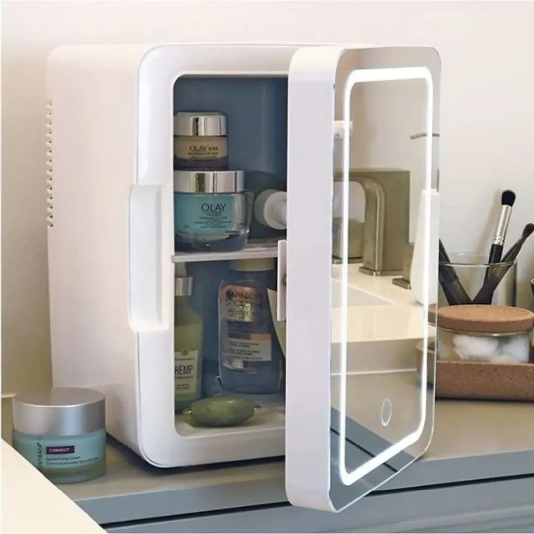 Mini Makeup Fridge : AC/DC Cooler & Warmer for Beauty & Skincare | Home & Car Use