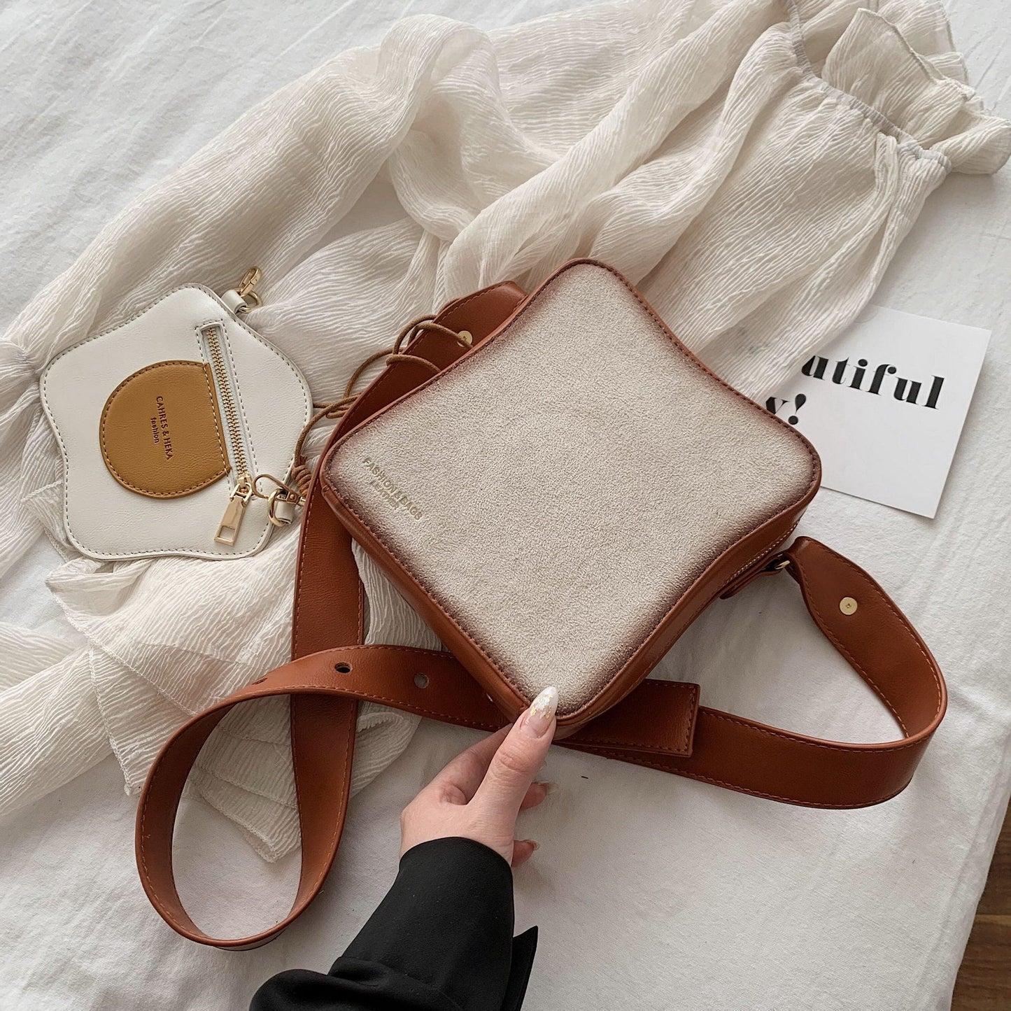 Unique Egg And Bread Shape Women Crossbody Bag