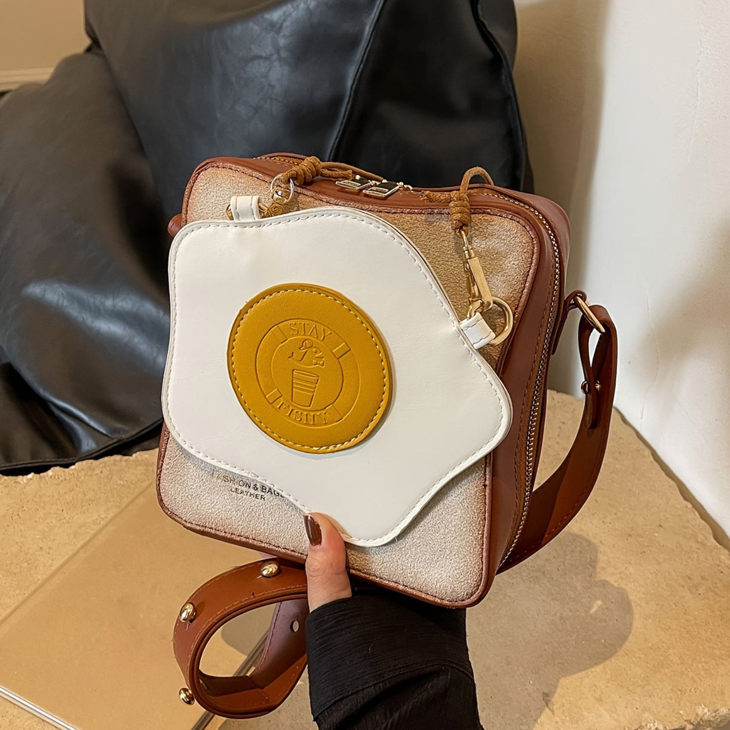 Unique Egg And Bread Shape Women Crossbody Bag