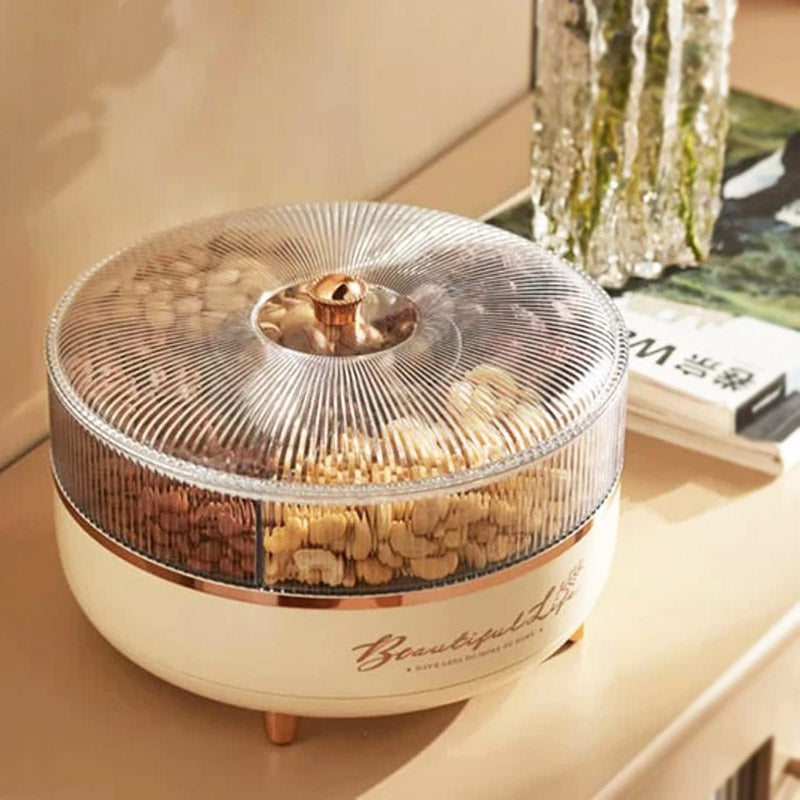 Luxury Rotating Snacks And Dry Fruits Dish (2 Layer)