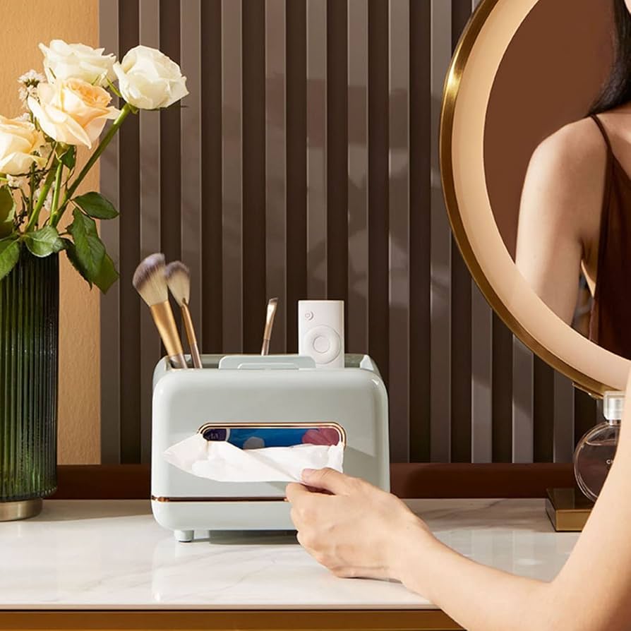 Multifunctional Elegant Tissue Box With Magnetic Opening