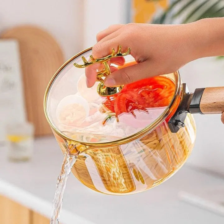 Non-Stick Cooking Lazy Pan Soup Wok (Glass)
