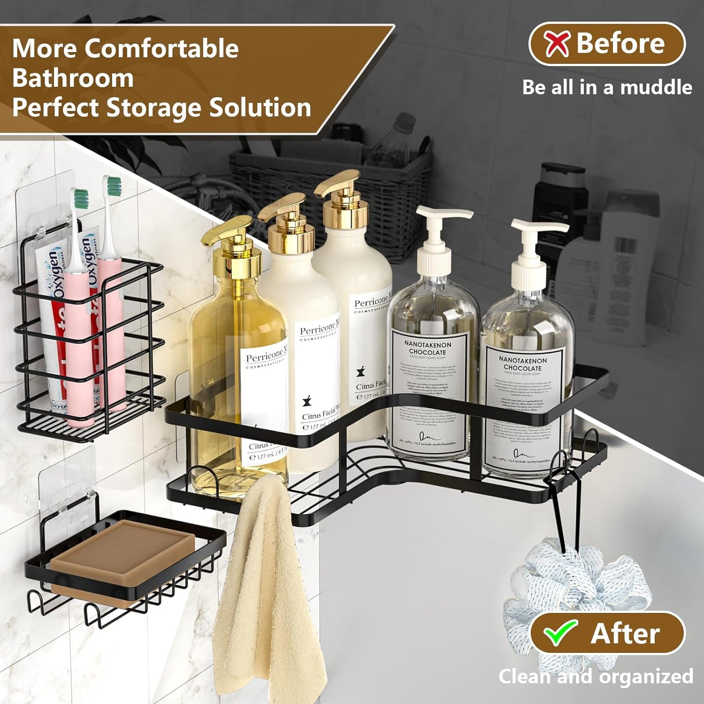 Luxury Stylish Multipurpose Wall Storage Racks (Set Of 5)