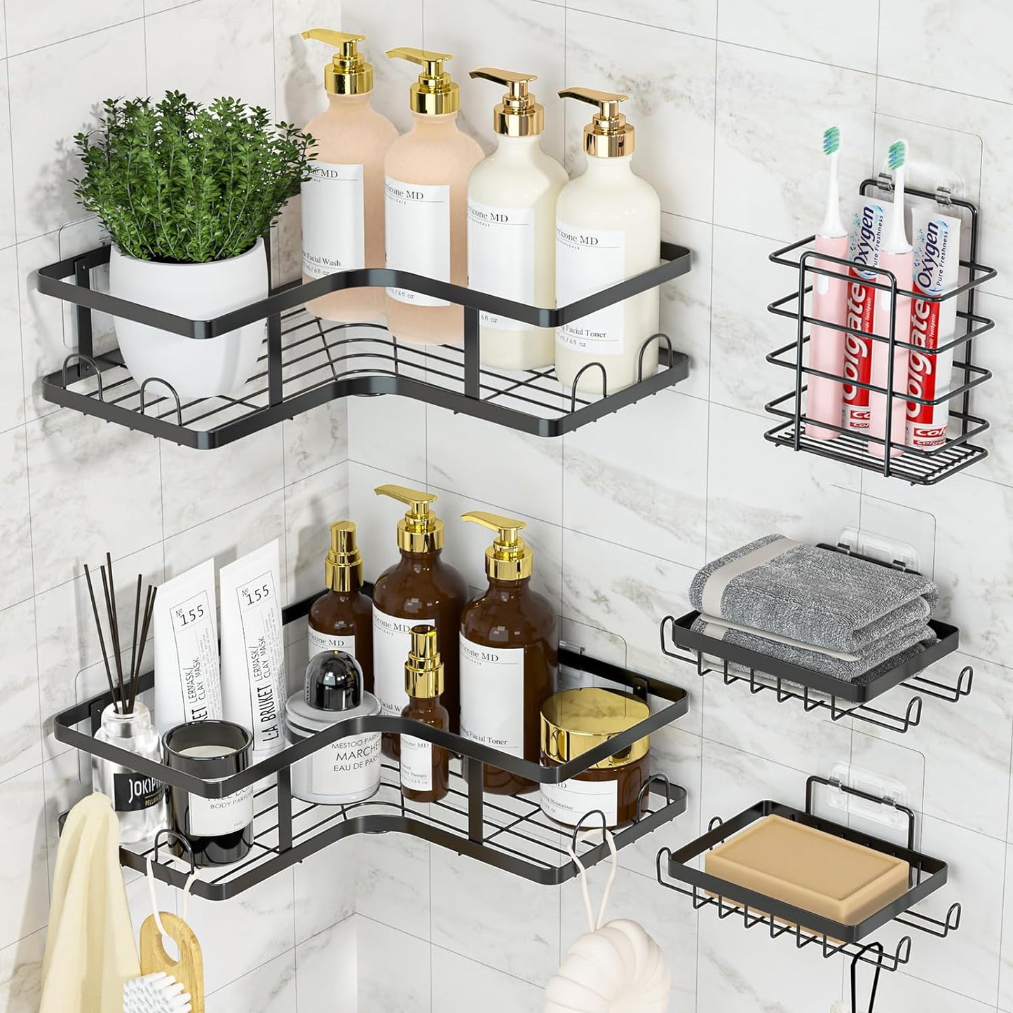 Luxury Stylish Multipurpose Wall Storage Racks (Set Of 5)