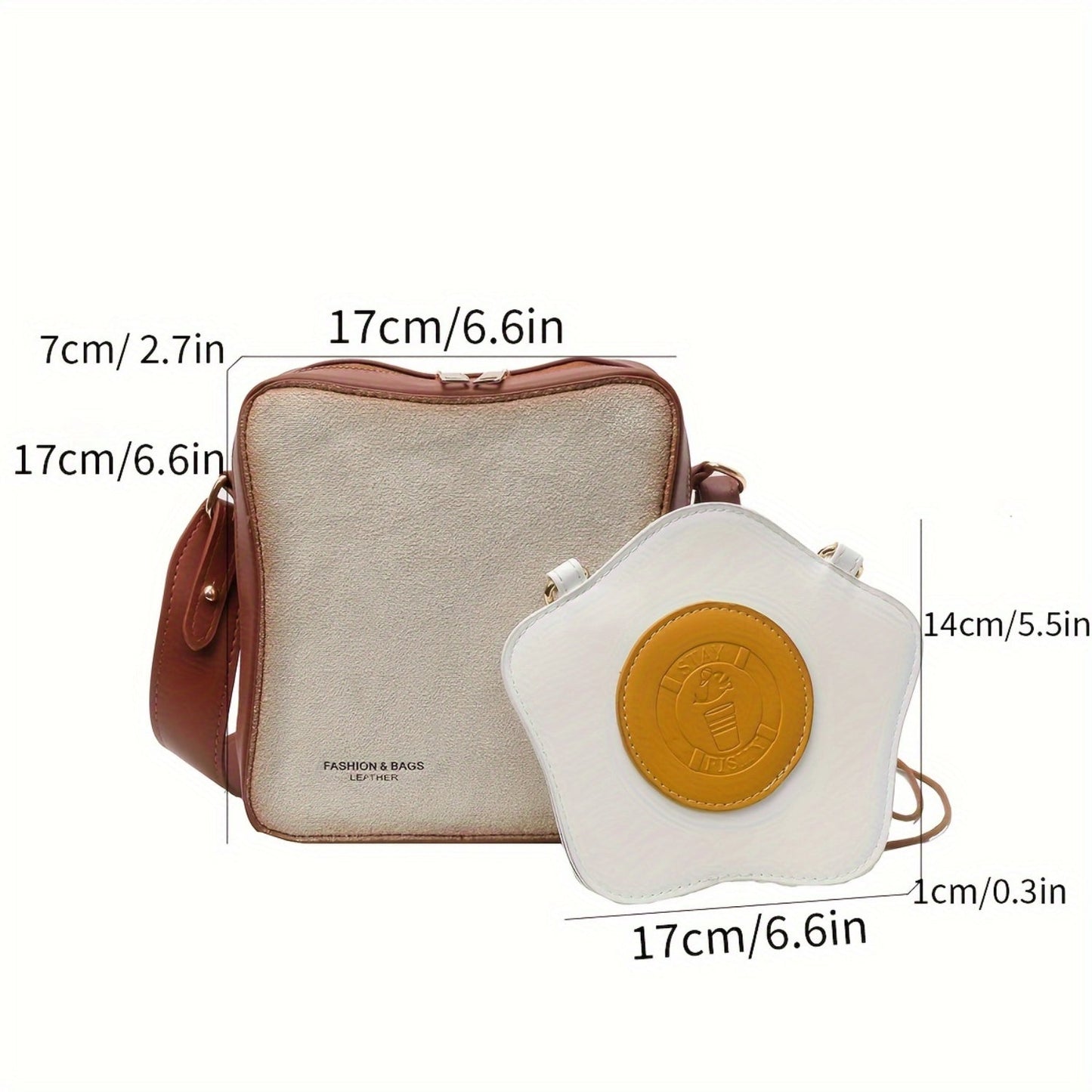 Unique Egg And Bread Shape Women Crossbody Bag