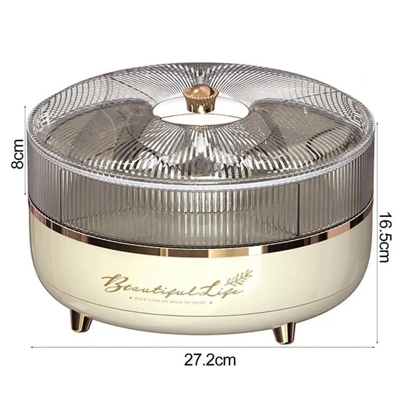 Luxury Rotating Snacks And Dry Fruits Dish (2 Layer)