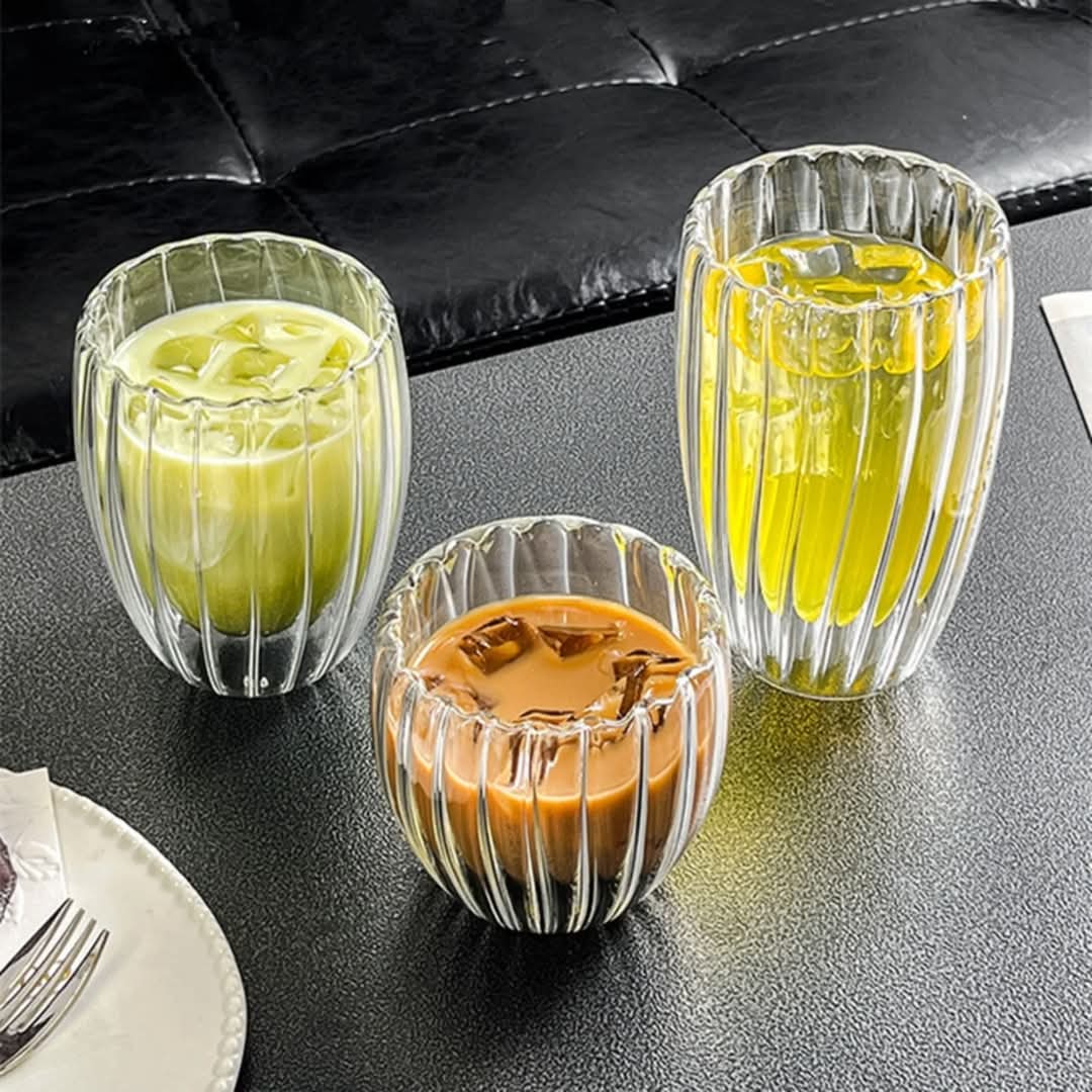 Stripe Double Wall Borosilicate Glass