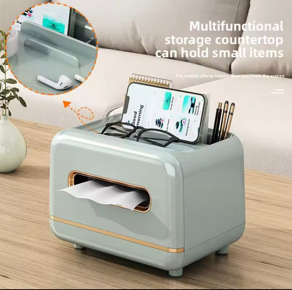 Multifunctional Elegant Tissue Box With Magnetic Opening