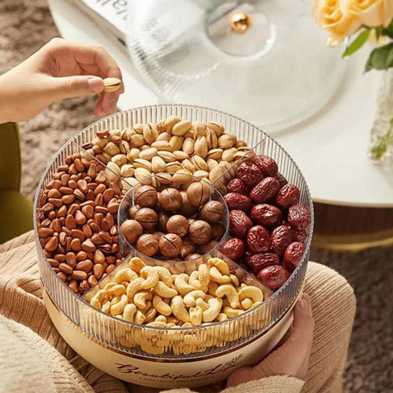 Luxury Rotating Snacks And Dry Fruits Dish (2 Layer)