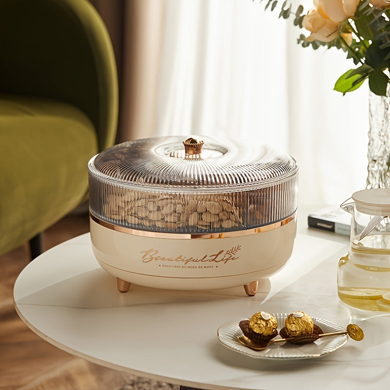 Luxury Rotating Snacks And Dry Fruits Dish (2 Layer)