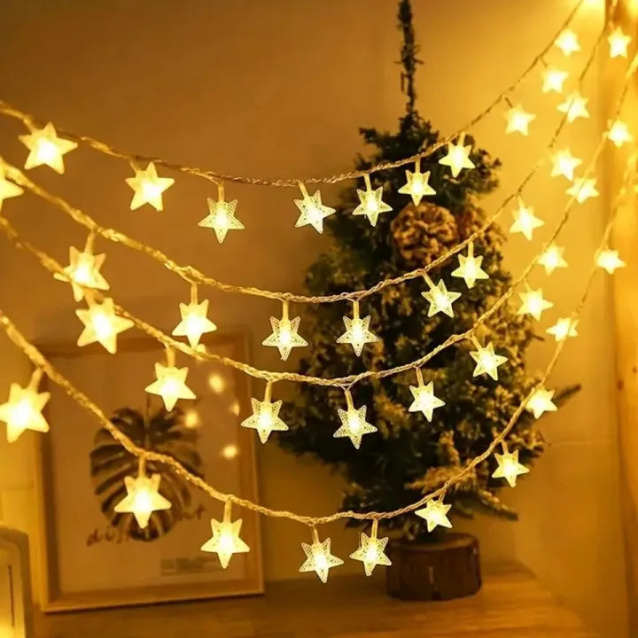 Led fairy decoration light - Battery operated star - star moon - Flower led lights