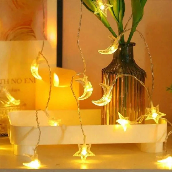 Led fairy decoration light - Battery operated star - star moon - Flower led lights