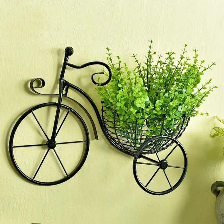 Wall mounted flower basket cycle