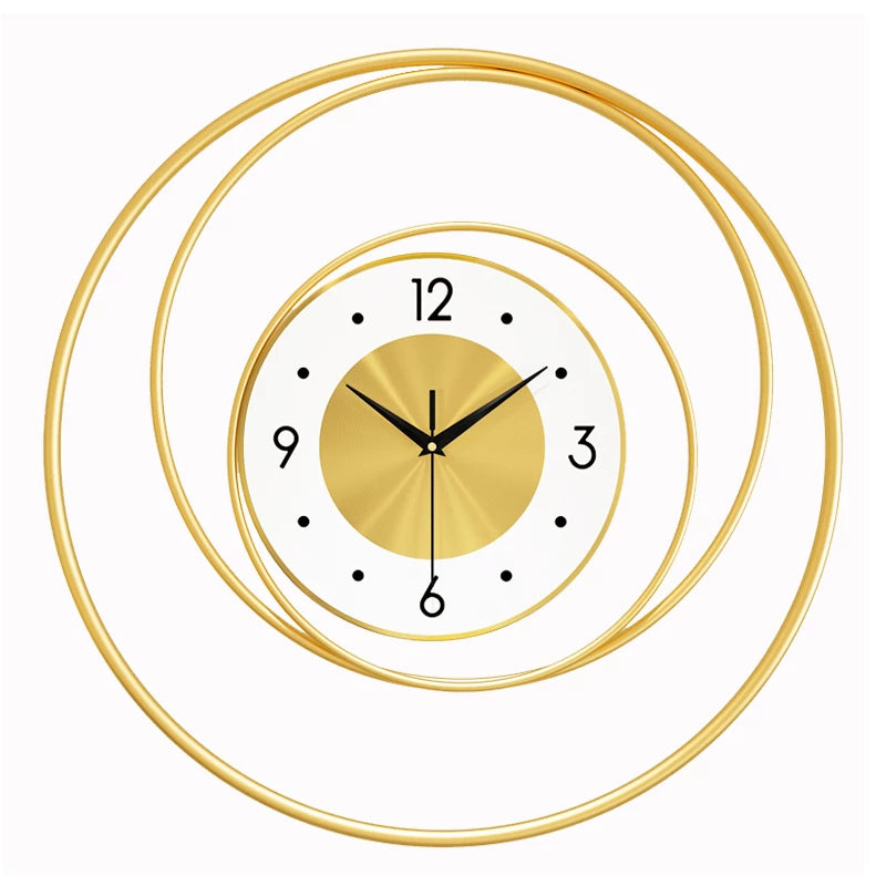 Imported Metallic Orbial look Golden wall Clock