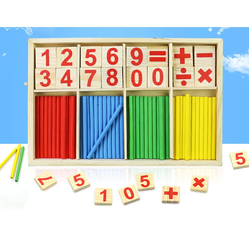Mathemetics learning educational toy for kids Mathematical equations solving wooden leaning toy