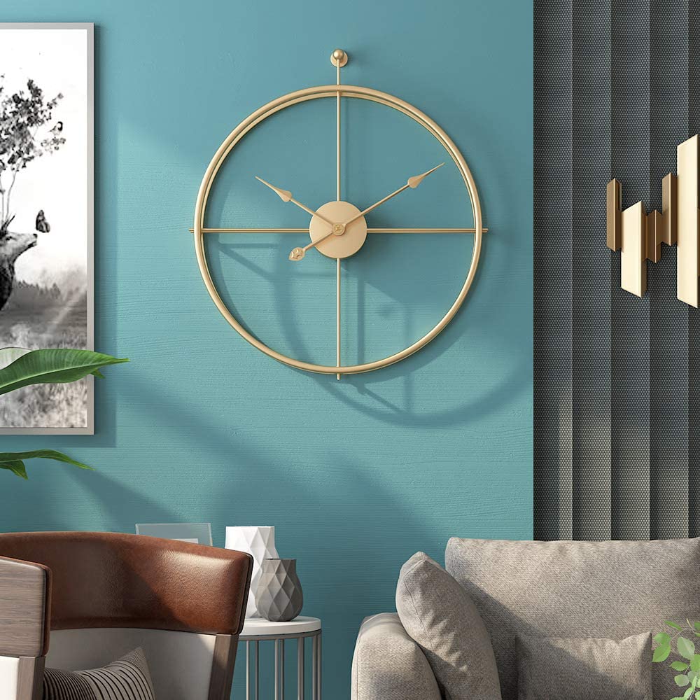 Imported Metallic Golden and Black color wall Clock