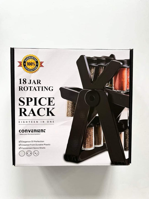 18PCS Jar Spice Rack Rotating