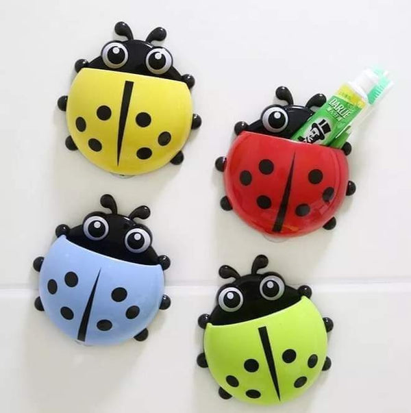 Lady bug brush holder