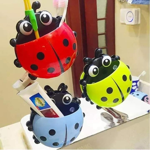 Lady bug brush holder