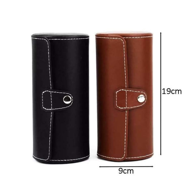 Pu leather 3 grid watch pouch